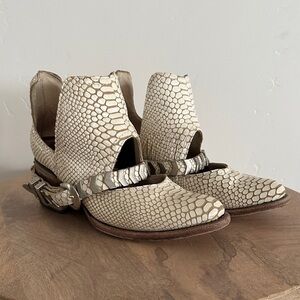 Freebird by Steven - Blade Snakeskin Ankle Boots